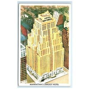 Vintage Postcard Hotel New‎ Yorker Manhattan Largest New York City NY NYC Posted